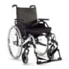 Breezy BasiX2 Manual Wheelchair, 16/18" Depth, Folding Backrest, Silver