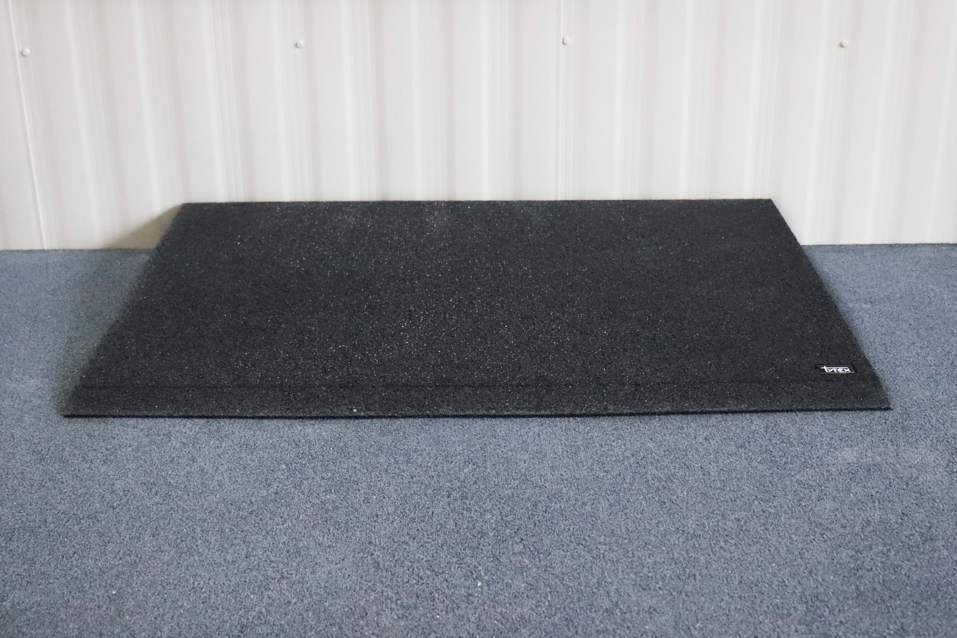 Tyrex black recycled rubber threshold ramp, 50 mm rise, 1:10 gradient, 900 mm wide