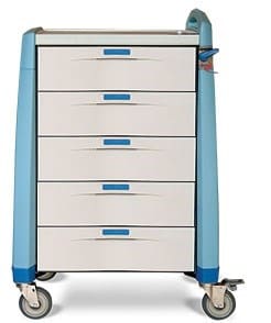 Avalo Emergency Cart, 10 High, Blue