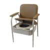 Deluxe Bedside Comm 52cm Vinyl Swgawy Seat