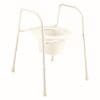 Staebel aluminium over toilet frame with lift up plastic seat, arms and splash guard