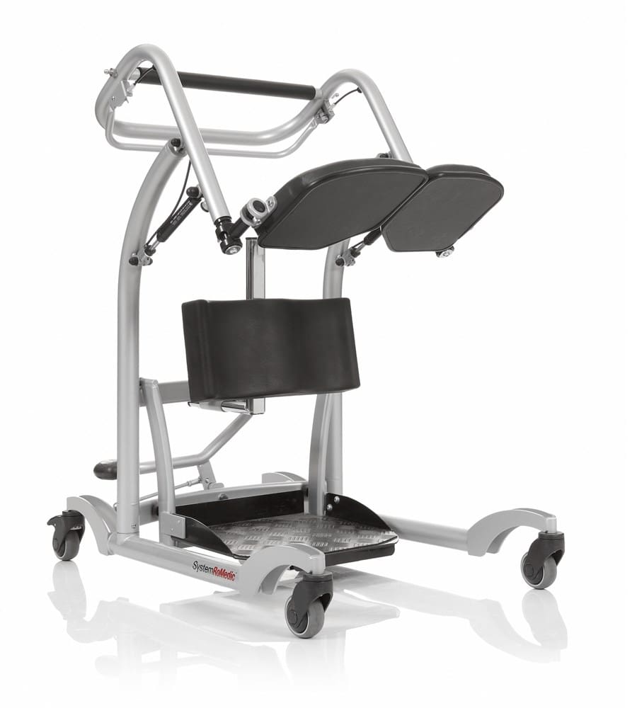 Handicare QuickMove manual sit to stand transfer aid with buttock cushions and leg support