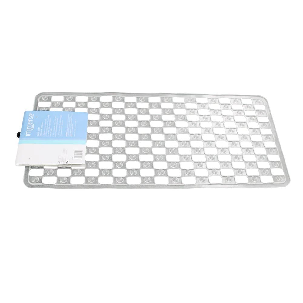 Slip Resistant Deco Clear Rubber Bath Mat - 380 x 820mm