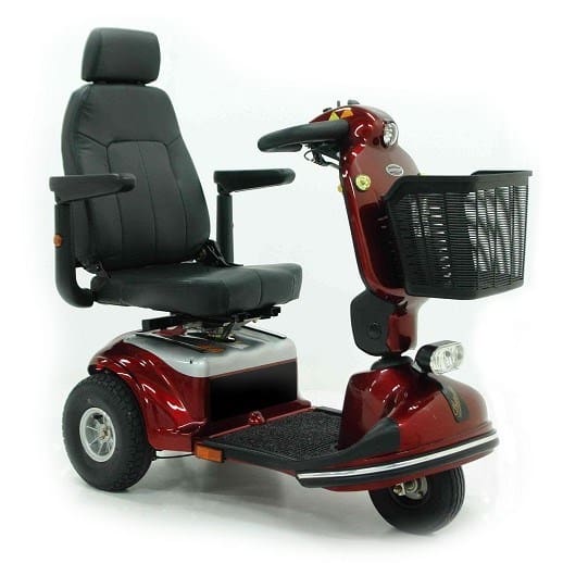 Shoprider Three Wheel Mobility Scooter With Modesty Panel, SWL 136Kg, 50 AMP Battery, 5 AMP Charger