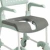 Etac Clean Mobile Shower Commode Soft Comfort Seat, 2cm Thickness, 18cm Opening Width, Open Front