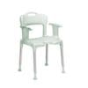 Etac Swift grey height adjustable shower chair with backrest and arm supports