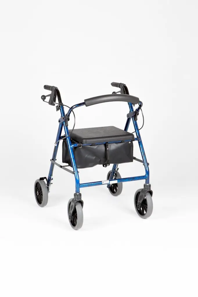 Peak Care Ellipse 8" Rollator Blue Mottled, 9346376000055