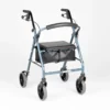 Peak Care Ellipse 8 inch Tall four wheel rollator with seat, backrest and basket