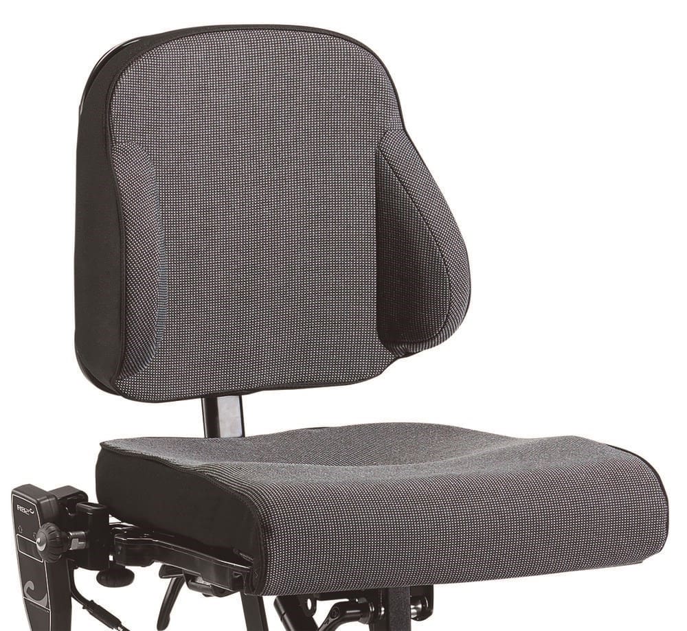 R82 Wombat Living Back rest cushion, contoured, with grey cover