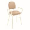 Kitchen perch stool with armrests