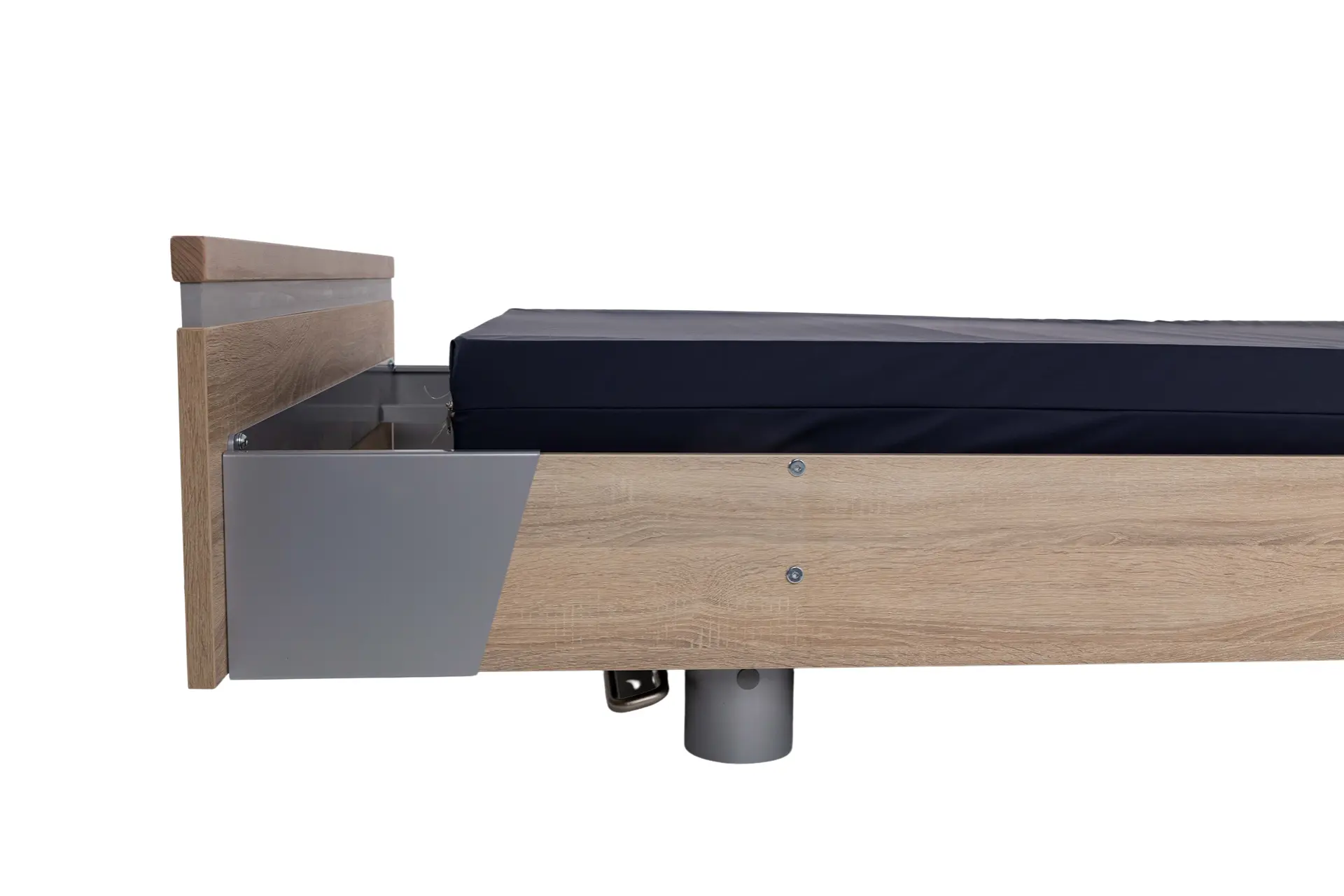 Malsch Aura Healthcare Bed, Wide Single, Vertical Split Sides, Integrated Bed Extension, Slide Panel - Image 2