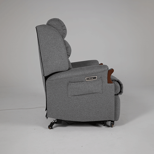 Oscar Barwon electric lift recliner chair in Oscar Suede fabric (view 2)