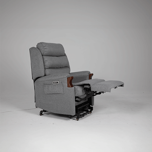 Oscar Barwon electric lift recliner chair in Oscar Suede fabric (view 4)