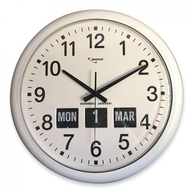 Jadco Round Analogue Calender Clock, 400mm Diameter