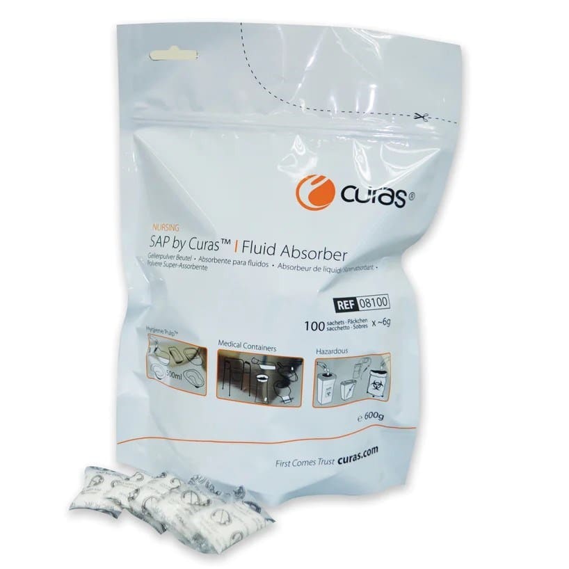 SAP by Curas, Fluid Absorber, 6g Sachet, Pack of 100