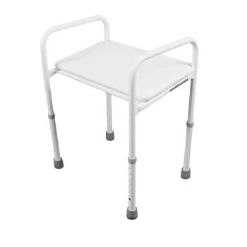 Shower Stool, Adjustable Height with Pop-In Seat