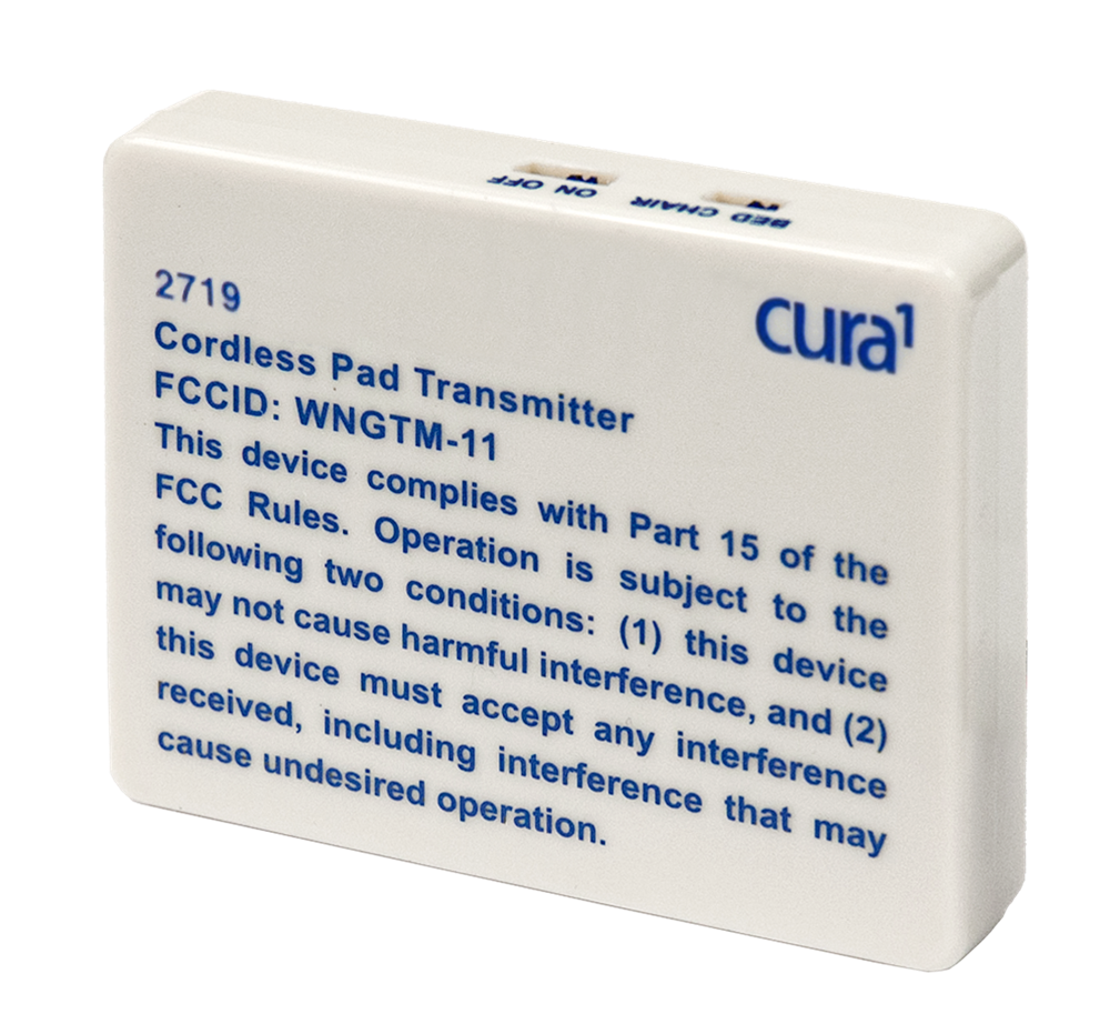 Cura1 2719 cordless pad transmitter for Cura1 wireless sensor pads and mats