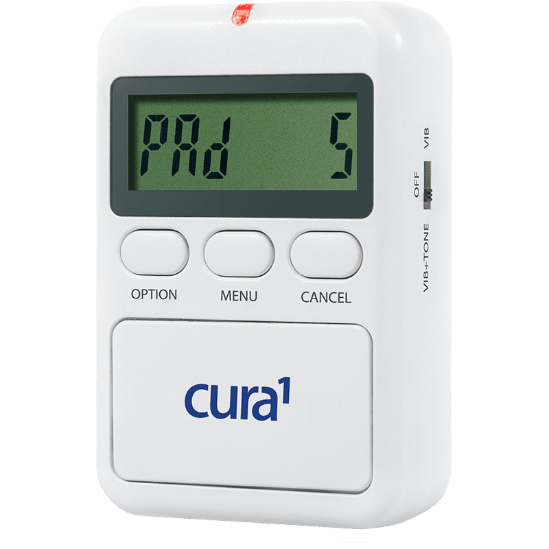 Cura1 3501 ActiveCare LCD pager, pocket-sized wireless receiver with display