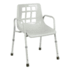 Shower Chair - Steel Tubing, suitable for domestic use Rubber tip feet. SWL: 130kg