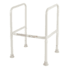 Freedom aluminium toilet pan surround frame with angled side handles and non slip tips