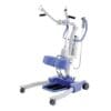 Oxford Journey sit to stand lifter with cow horn handgrips, knee pad and foot tray