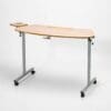 Homecraft over armchair tilting table with laminated teak top and separate side table