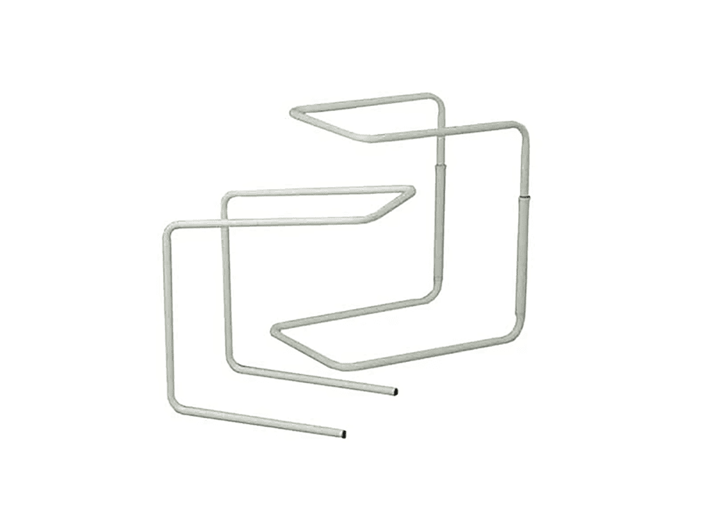 Freedom adjustable bed cradle frame that lifts bedding clear of the legs and feet