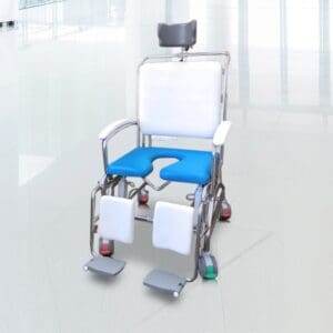 Shower Commode, Attendant Propelled, Electric Tilt in Space