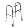 Walking Frame, fixed Whls, Glides, Folding, Alum