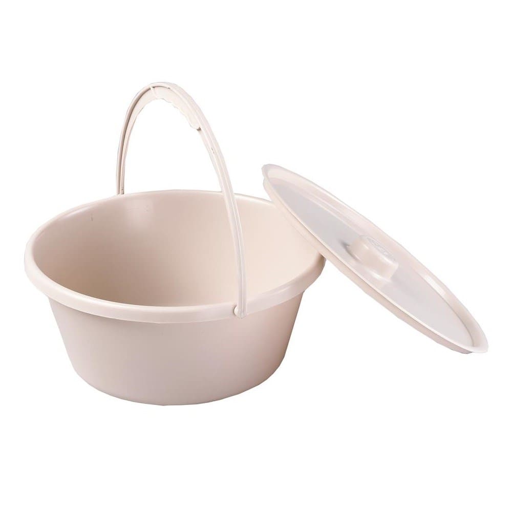 K Care commode bowl with carry handle and lid