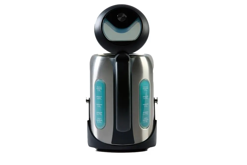 Gilia tipping kettle on its swivel base, BPA-free plastic and stainless steel (view 3)