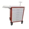 Emergency Cart, 5 Dr, Signal Red Cabinet