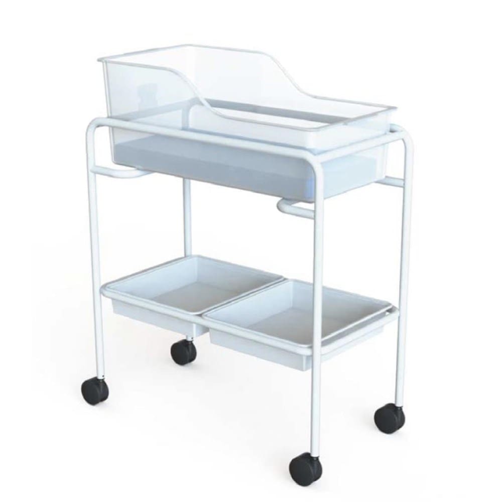 Mobile Acrylic Baby Bassinet, Single, Epoxy Frame