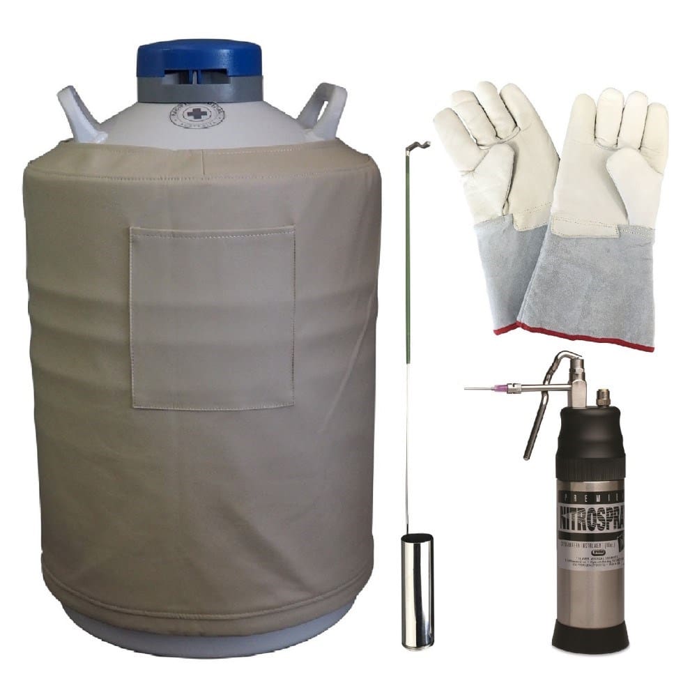 Cryotherapy Package - Includes Nitrospray 300ml, Dewar 20Lt & Gloves
