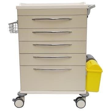 Medicine Trolley - WHITE Drawers
