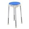 Shower Stool, Height Adjustable with Swivel Padded Seat, Removable Legs, Suction Cups