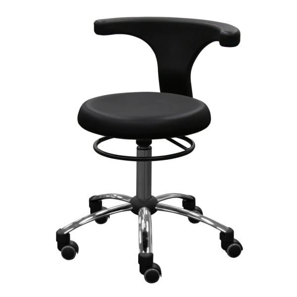Surgeon Theatre Stool Hand Operated with Backrest | OS0265