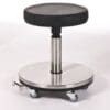 Surgeon Theatre Stool, Foot Operated, Variable Height 530-710mm, Stainless Steel Base