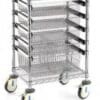 Sliding Basket Trolley, Rapini, Small with Stainless Steel Top
