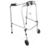 Red Gum Pyramid Walking Frame Alum Folding with Foam Grip 5" Front Castor