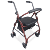 Red Gum Alum Walker, 5" Wheels, Red