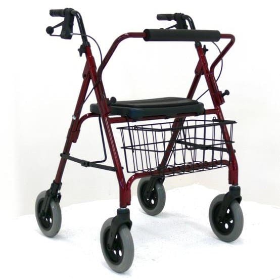 Red Gum Wide Walker, 8" Casters (Mini Mack), Red