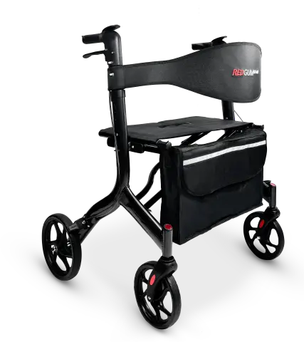 Bariatric Side Folding Seat Walker, Dark Grey