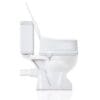 Red Gum Toilet Seat Raiser "Donut" With Removable Lid And Secure Fit Accessories, White, SWL 180Kg