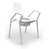 Red Gum Folding Toilet Seat Raiser With Lid Cover, Including Shoot / Bowl, White, SWL 130Kg