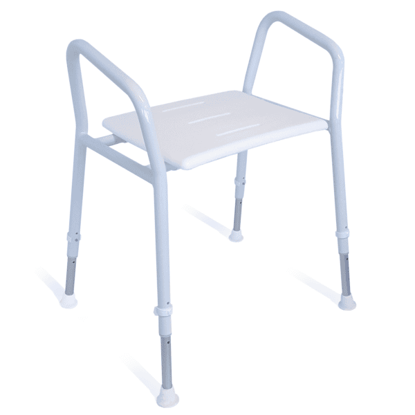 Red Gum High User Capacity Aluminium Shower Stool, White, SWL 159Kg