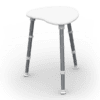 Red Gum Space Saver Corner Stool, White, SWL 130Kg