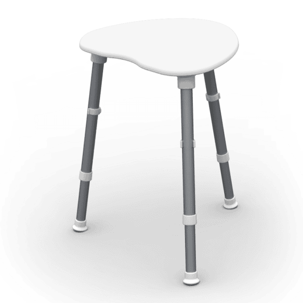 Red Gum Space Saver Corner Stool, White, SWL 130Kg