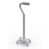 Red Gum Steel Quad Cane, Offset Handle with Foam Grip, SWL 100Kg, Black/Silver