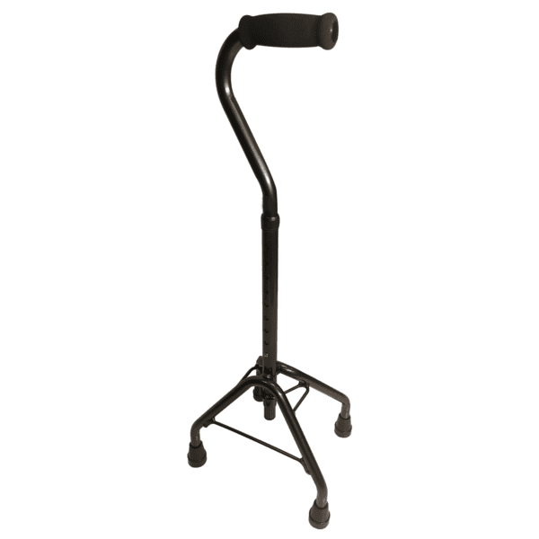 Red Gum Alum Quad Cane, Offset Handle with Foam Grip, SWL 100Kg, Copper/Silver